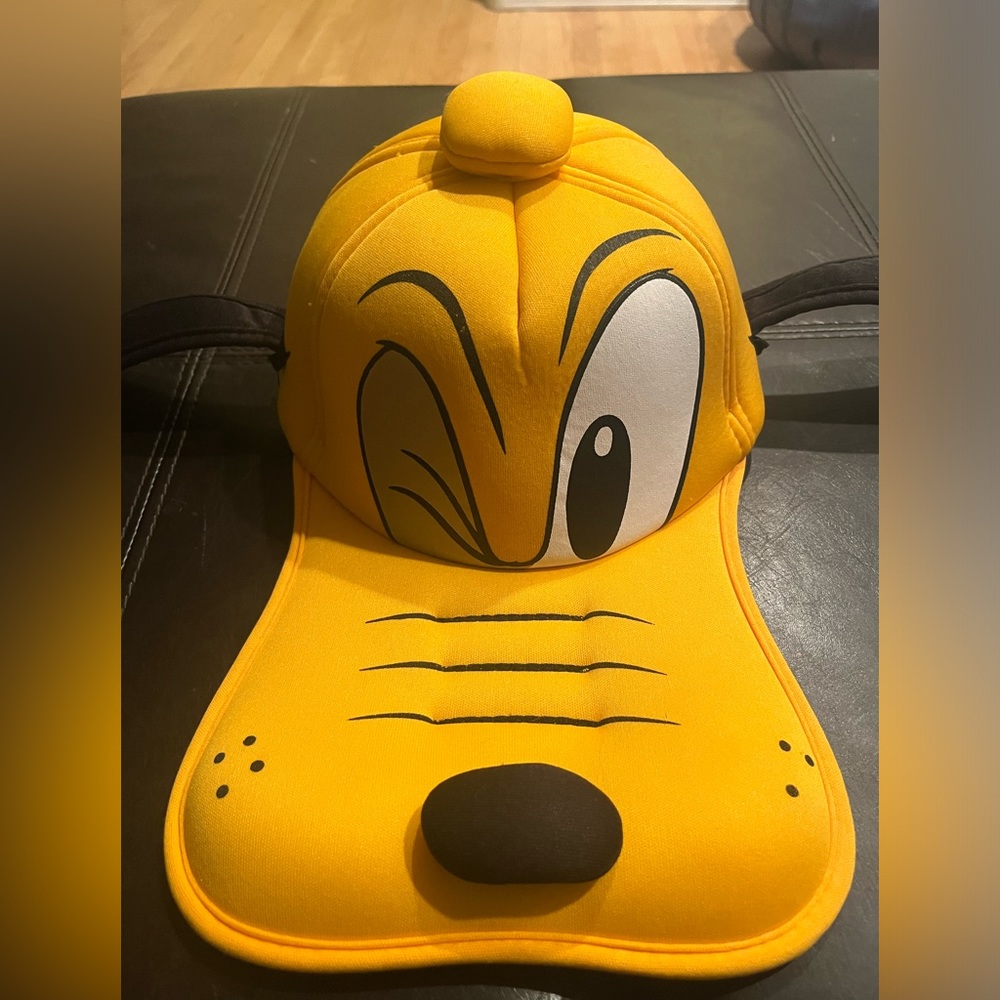 Pluto Hat Adult OS Yellow Floppy Ear Hat